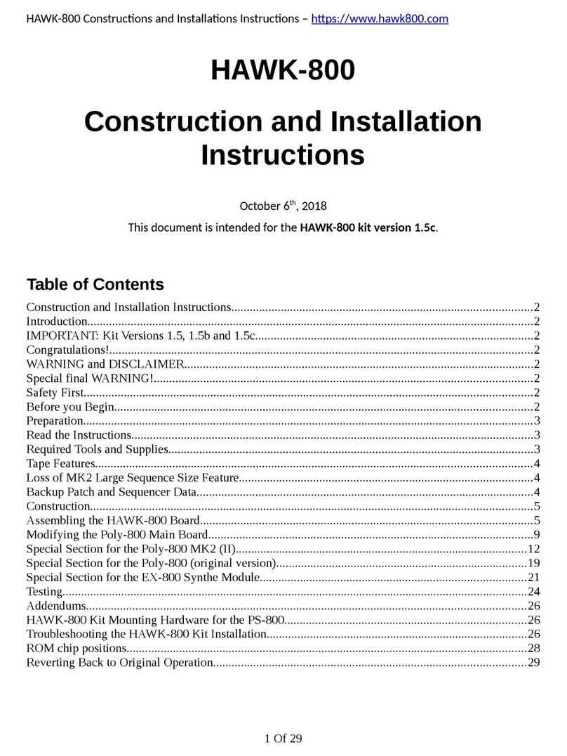 Wantegrity HAWK-800 User manual