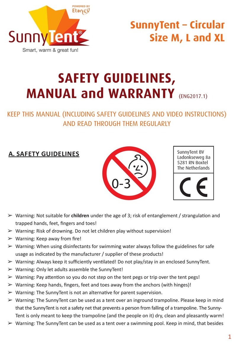 Etan SunnyTent Circular M SAFETY GUIDELINES, MANUAL and WARRANTY