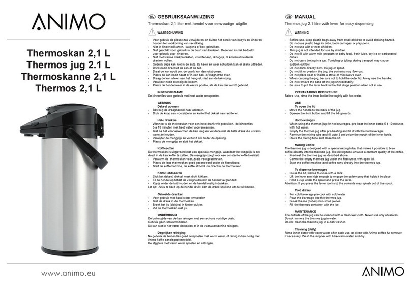Animo Thermos jug 2.1 L User manual