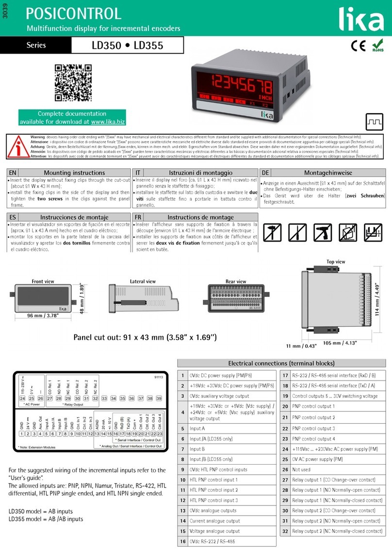Lika LD350 User manual