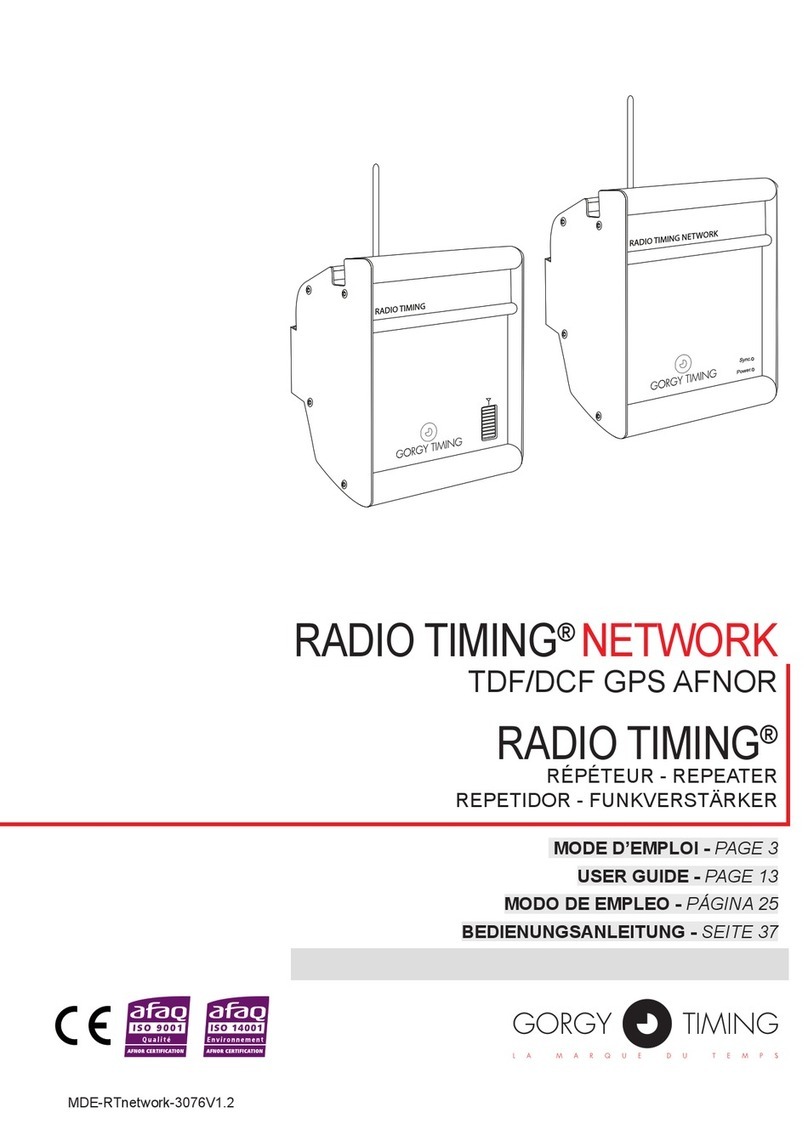 Gorgy Timing RADIO TIMING NETWORK TDF user guide Gorgy Timing RADIO TIMING NETWORK TDF user guide
