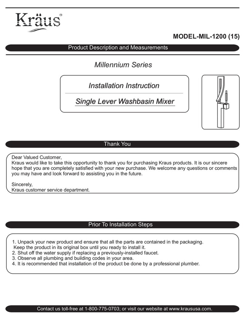 Kraus Millennium Series User manual Kraus Millennium Series User manual