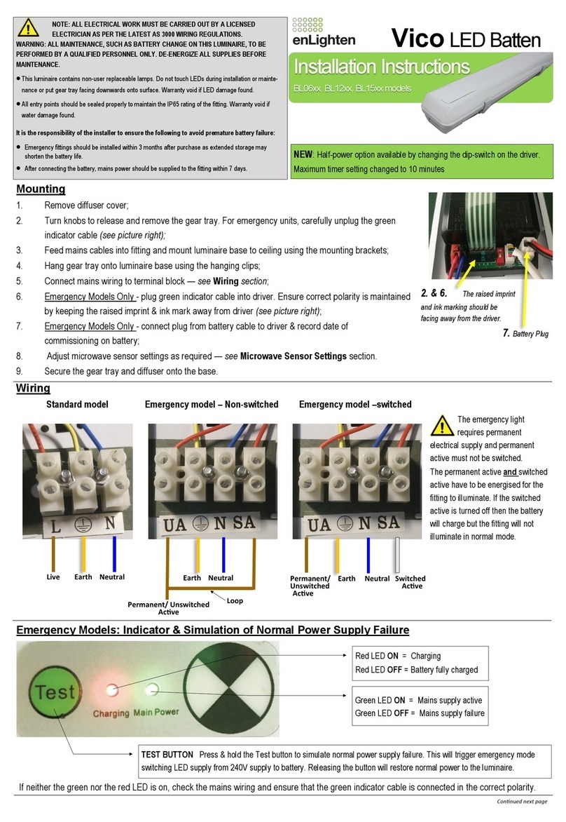 enLighten Vico BL06 Series installation instructions