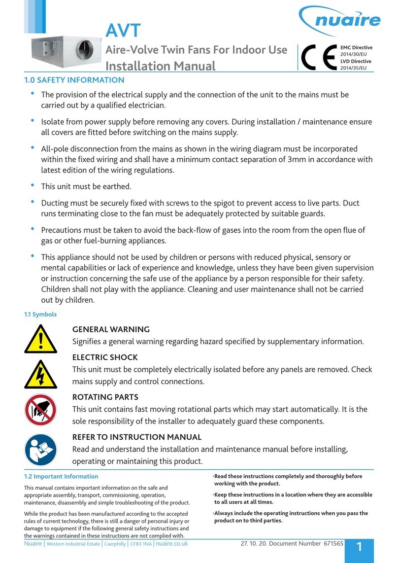 NuAire AVT Series installation manual