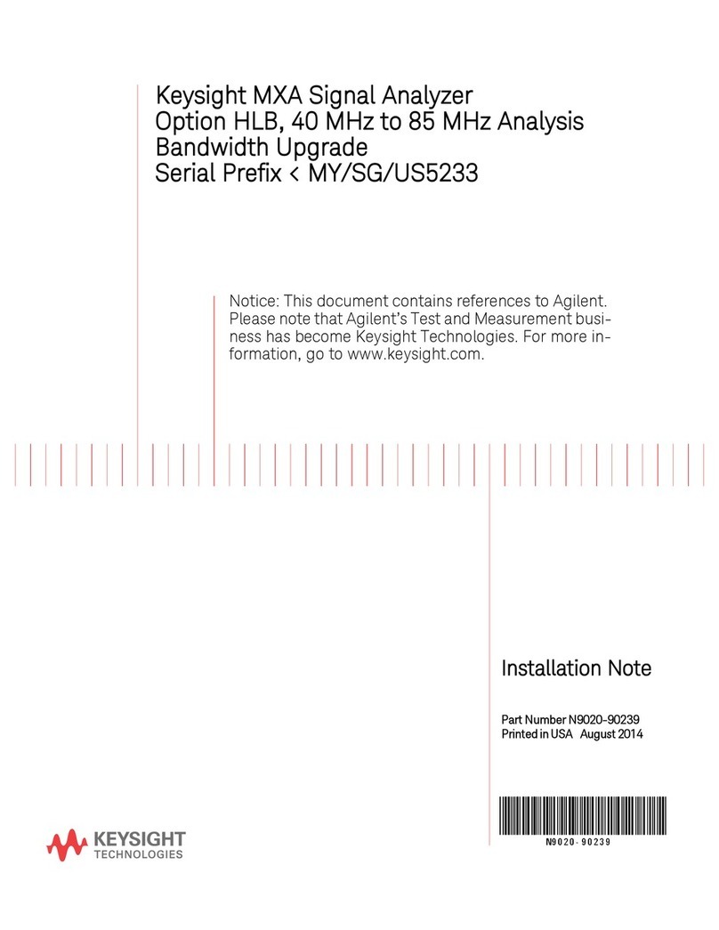 Keysight MXA 902 Series Installation and operation manual