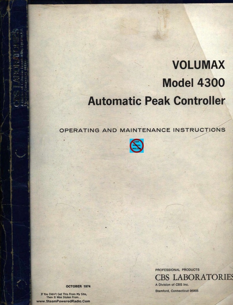 CBS VOLUMAX 4300 Operating and maintenance instructions