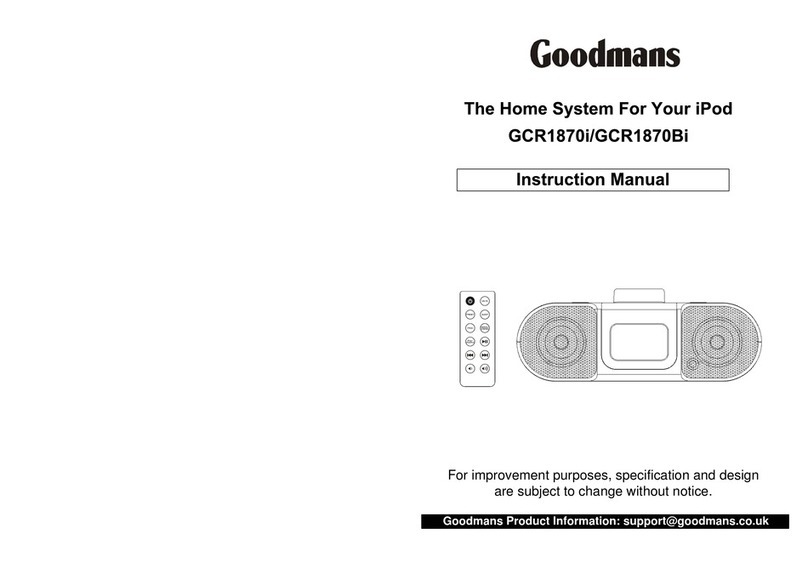 Goodmans GCR1870i User manual Goodmans GCR1870i User manual