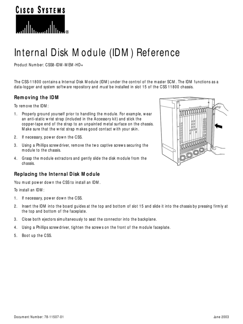 Cisco CSS8-IDM-MEM-HD User manual Cisco CSS8-IDM-MEM-HD User manual
