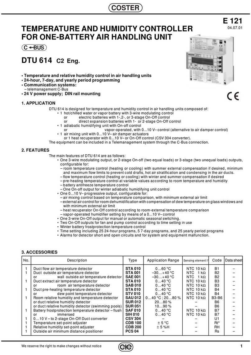 Coster DTU 614 C2 Eng. manual