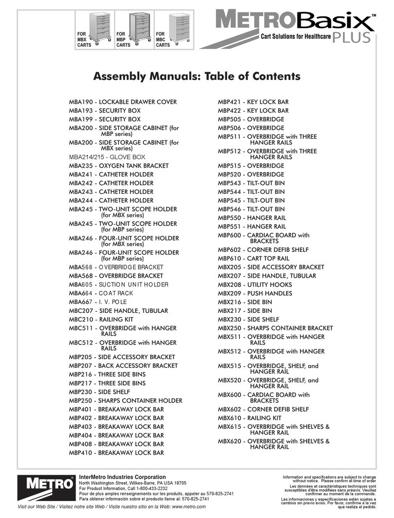 InterMetro Ind. MetroBasix Plus MBA190 Assembly manual