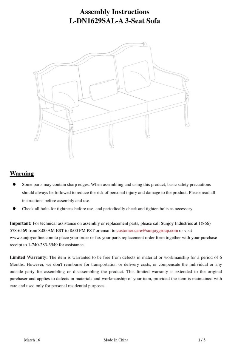 Sunjoy L-DN1629SAL-A User manual