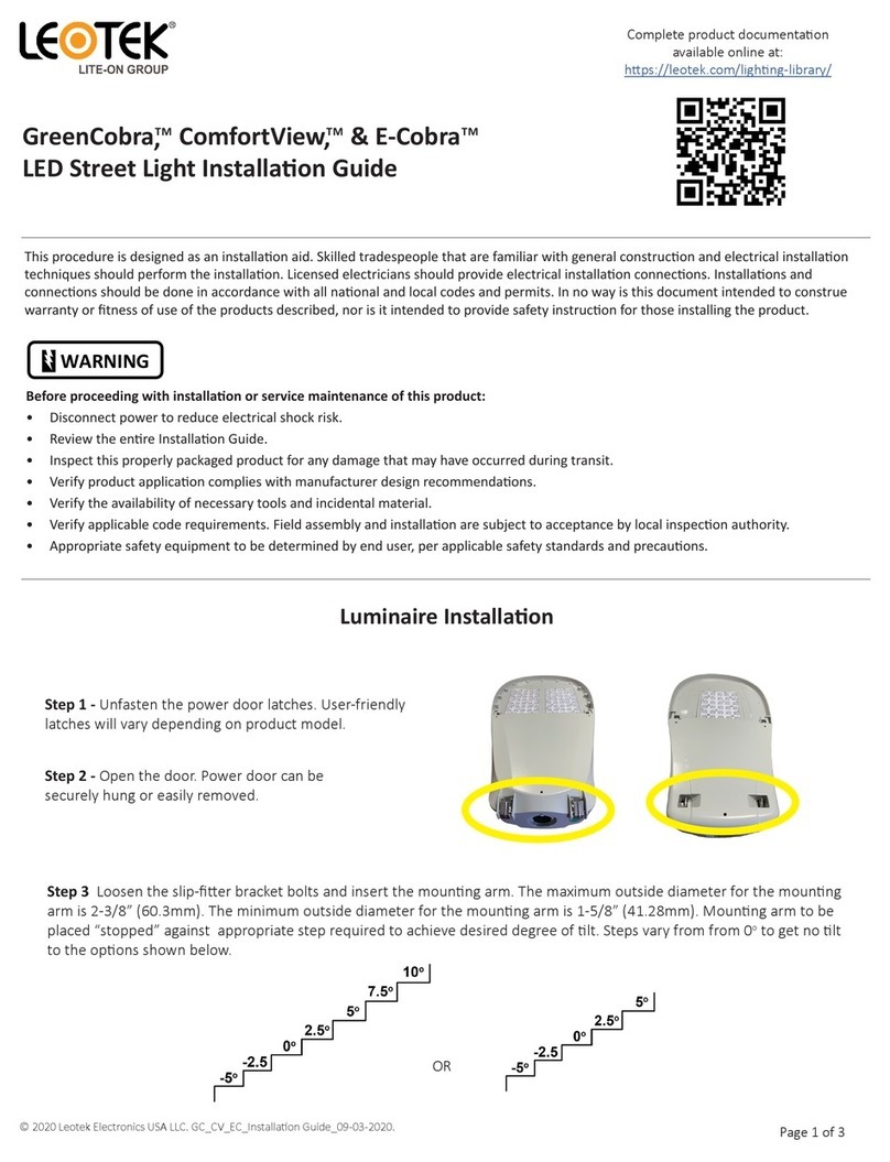 Leotek GreenCobra User manual