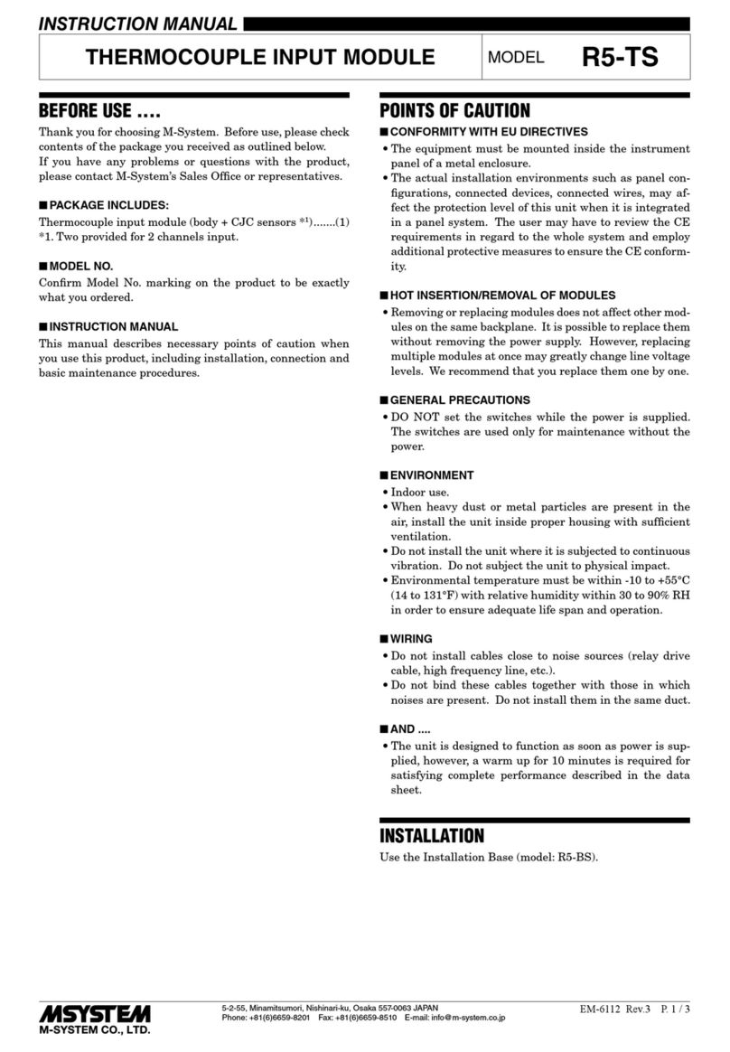 M-system R5-TS instruction manual