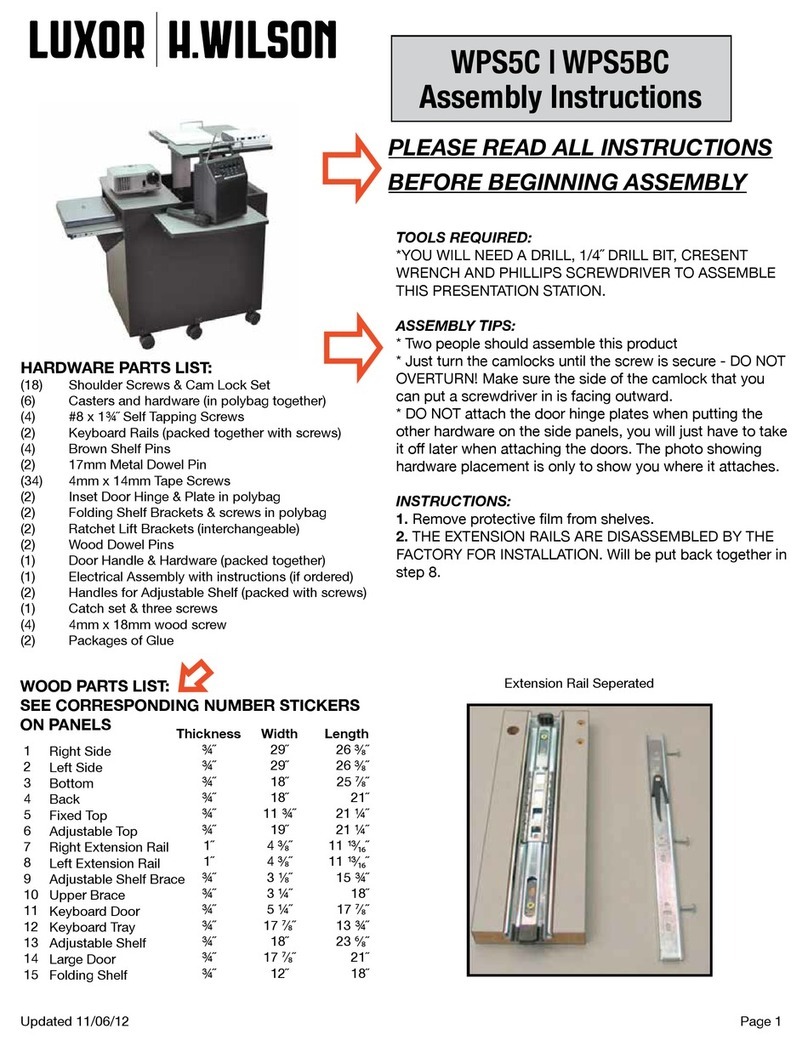Luxor/H.Wilson WPS5C Assembly instructions
