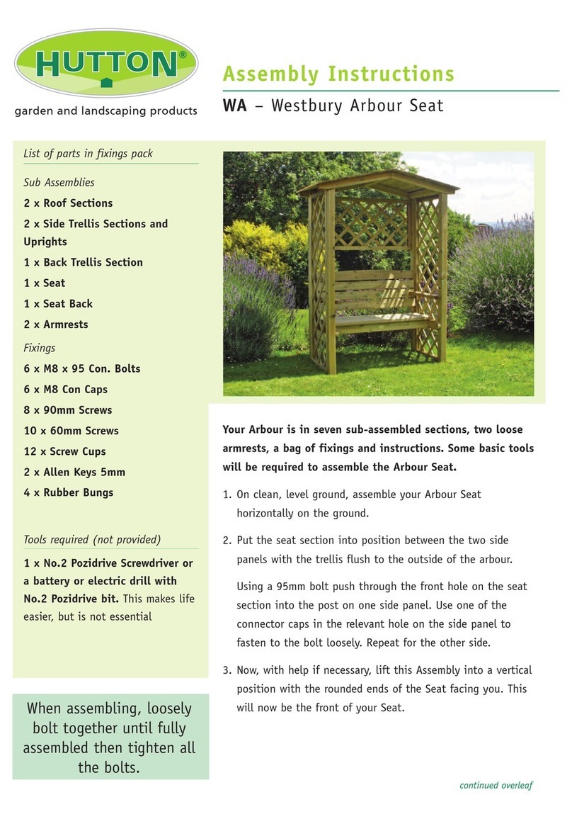 HUTTON Westbury Arbour Seat Assembly instructions