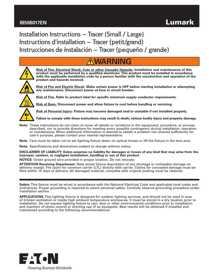 Eaton Lumark TCR Series installation instructions