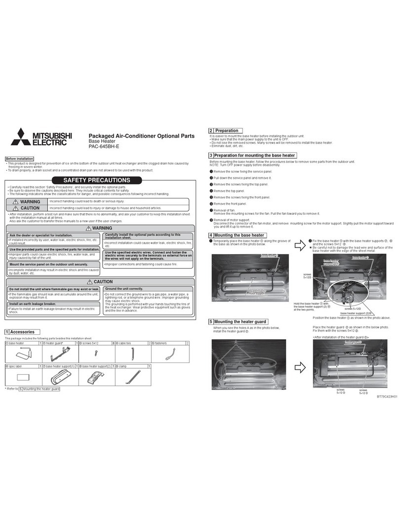 Mitsubishi Electric PAC-645BH-E quick start guide