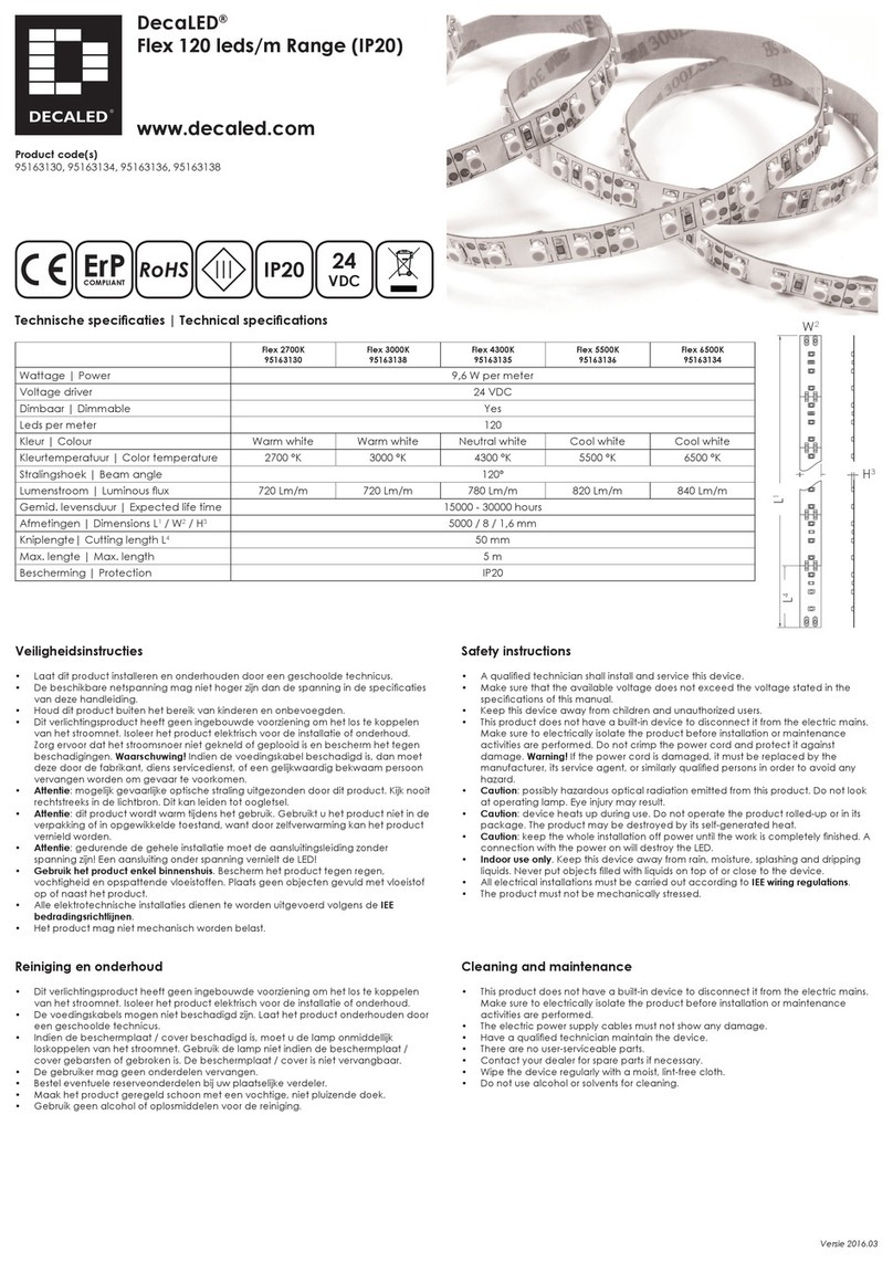DecaLED Flex 2700K quick start guide