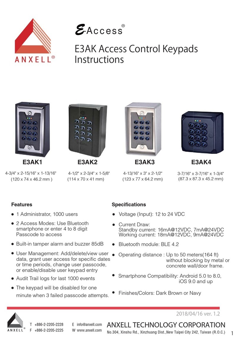 ANXELL E-Access E3AK Series instructions