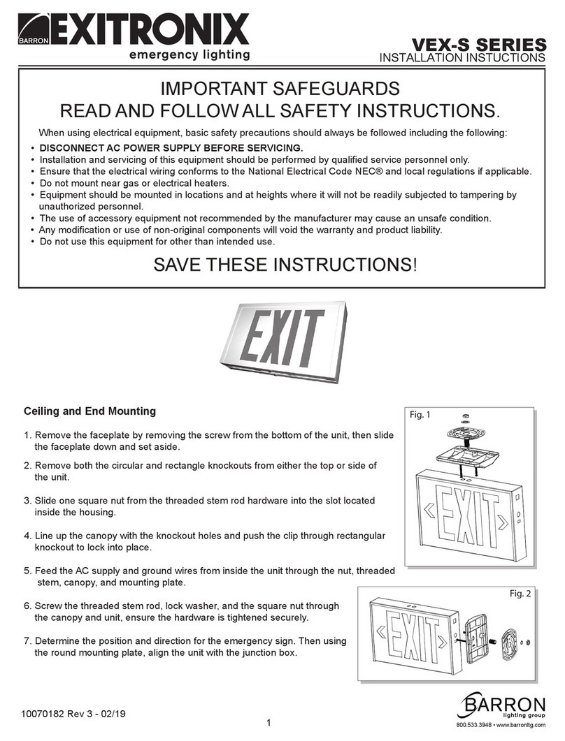 BARRON EXITRONIX VEX-S Series User manual