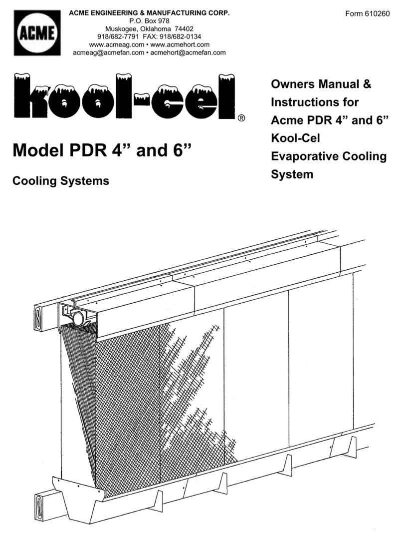 ACME KOOL-CEL PDR 4 Owners manual instructions ACME KOOL-CEL PDR 4 Owners manual instructions