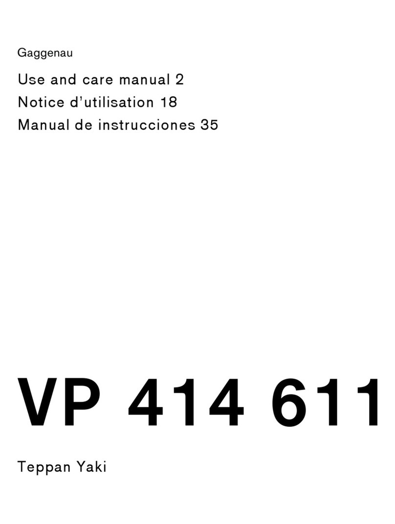 Gaggenau VP 414 611 use and care manual