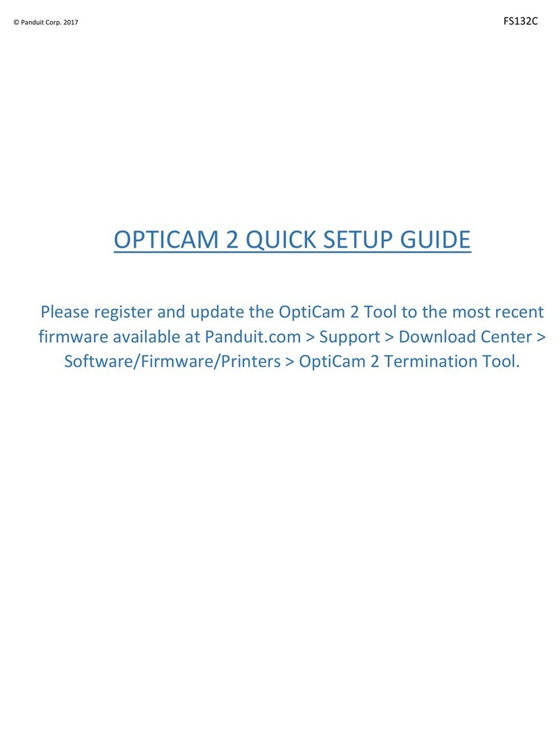 Panduit OPTICAM 2 Quick setup guide