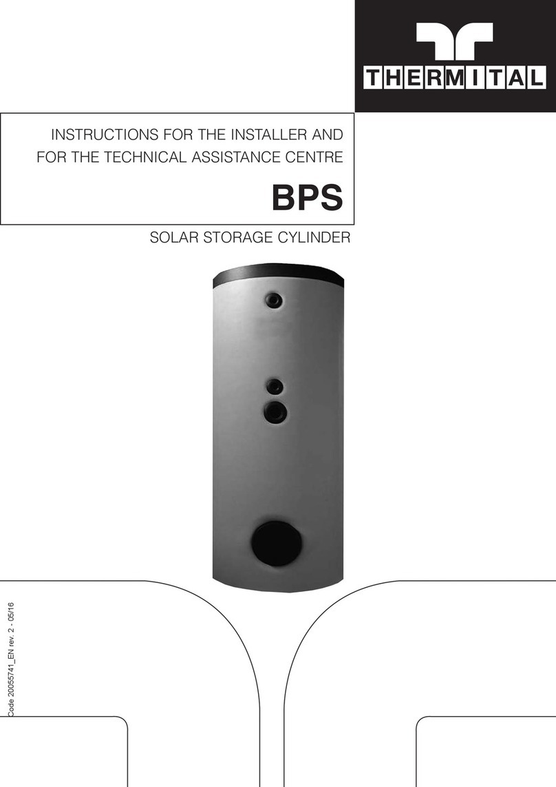 thermital BPS SOL 1500 HT INSTRUCTIONS FOR THE INSTALLER AND FOR THE TECHNICAL ASSISTANCE CENTRE