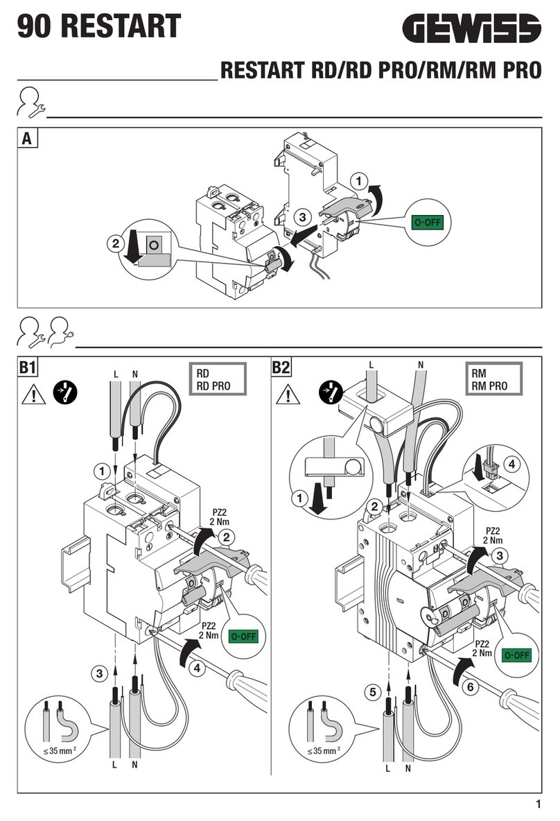 Gewiss 90 RESTART Series manual