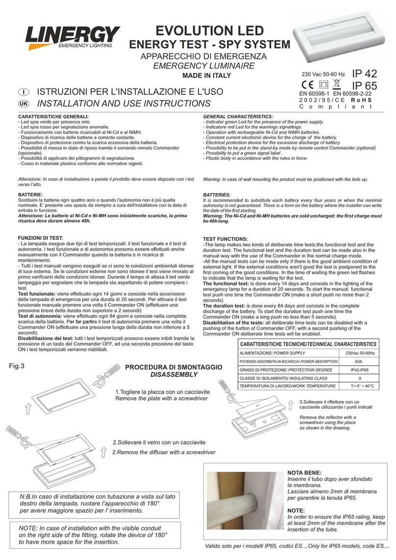 Linergy IP 42 Installation and use instructions