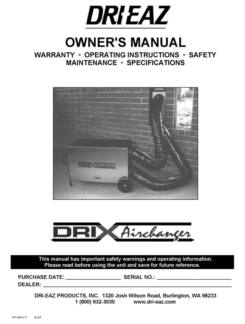 Drieaz Dri-X Airchanger owner's manual