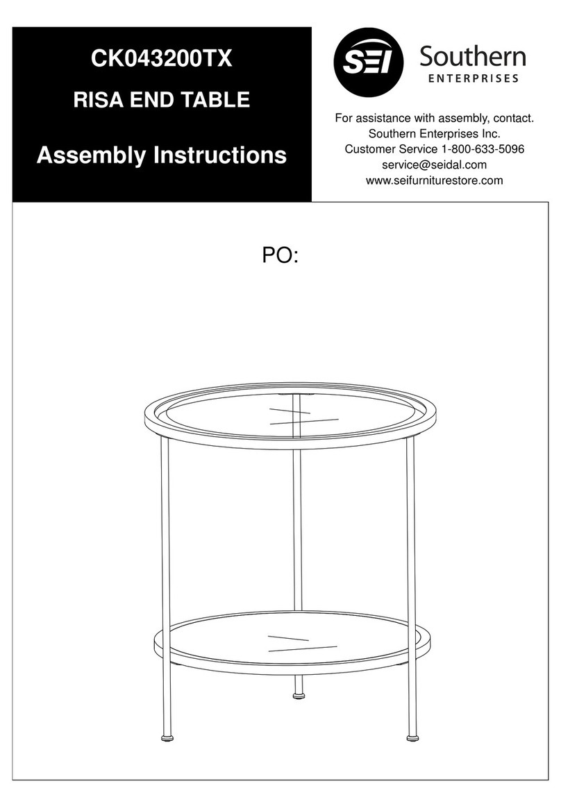 SEI RISA END TABLE CK043200TX Assembly instructions