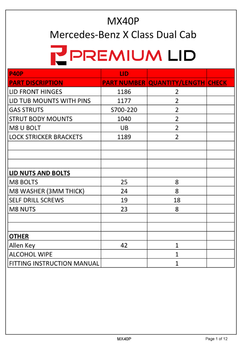 Premium LID MX40P manual