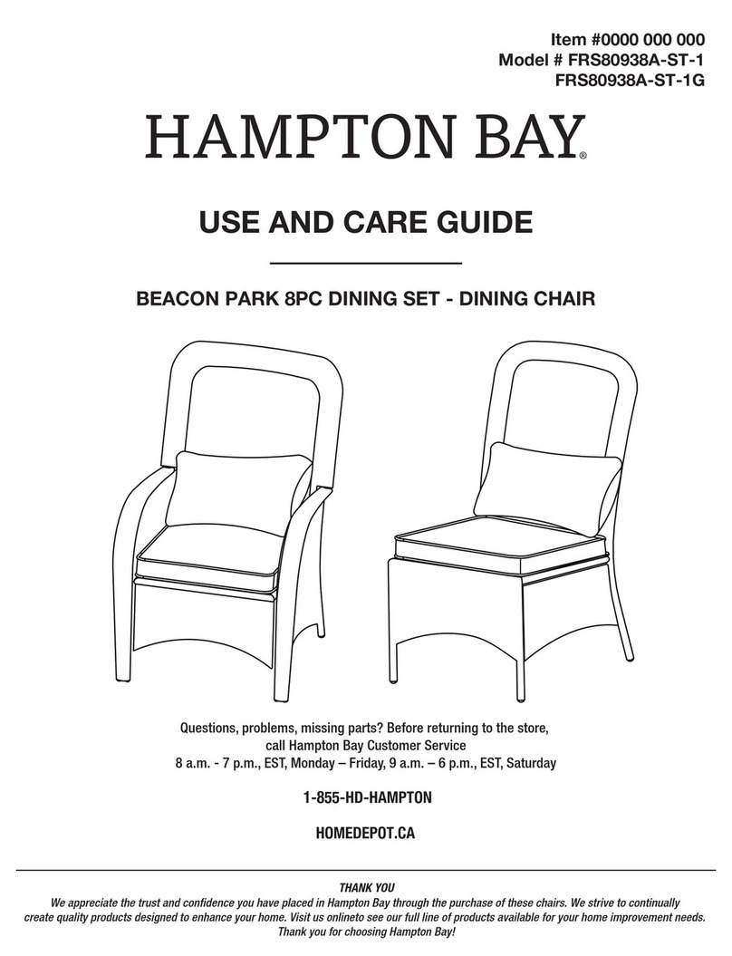 HAMPTON BAY BEACON PARK FRS80938A-ST-1 Use and care guide