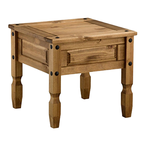 Birlea CORONA LAMP TABLE Assembly instructions