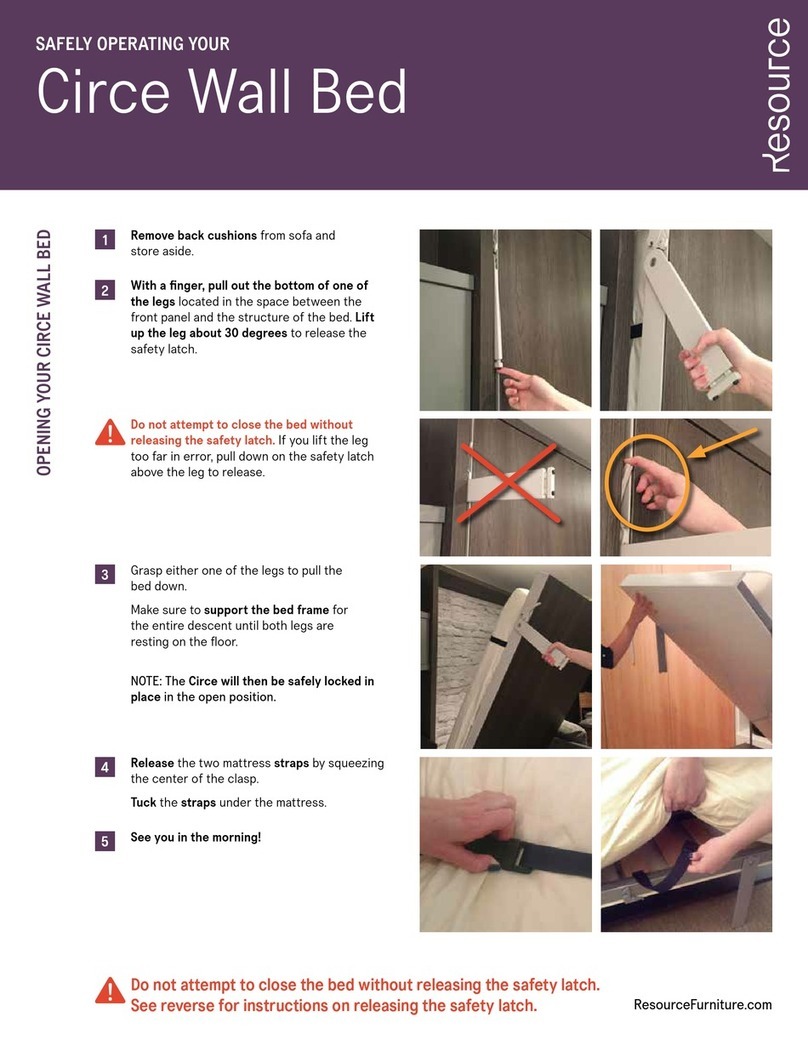 Resource Circe Wall Bed SAFELY OPERATING