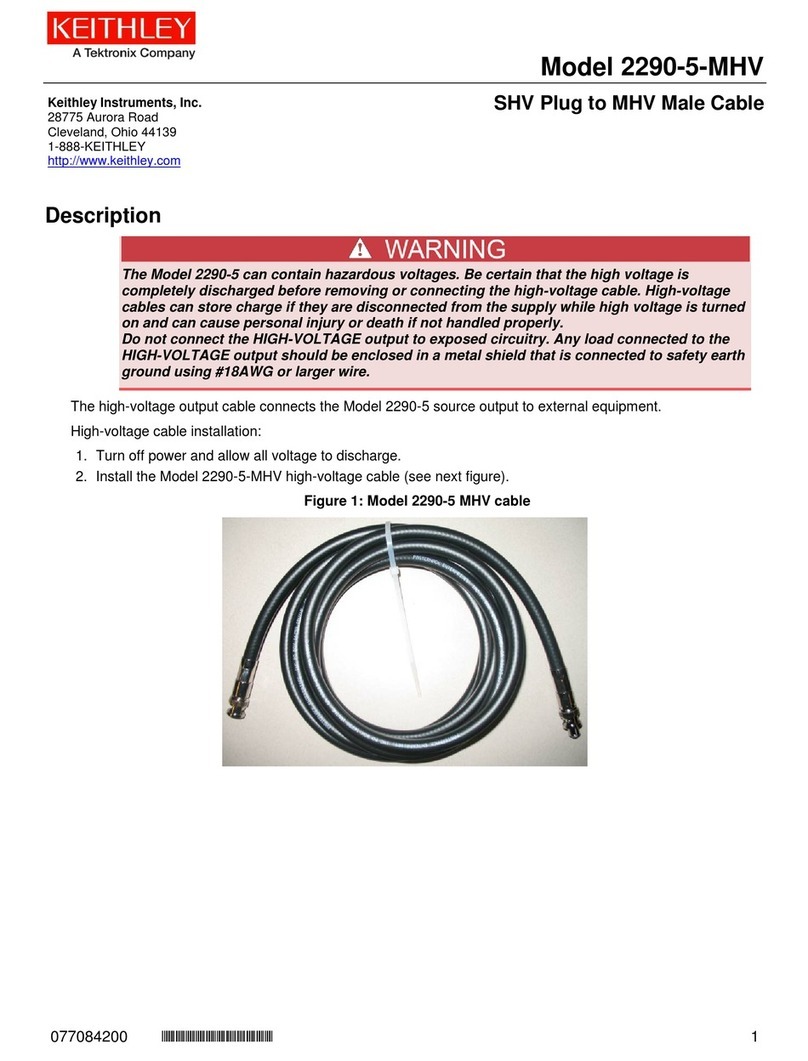 Tektronix KEITHLEY 2290-5-MHV User manual
