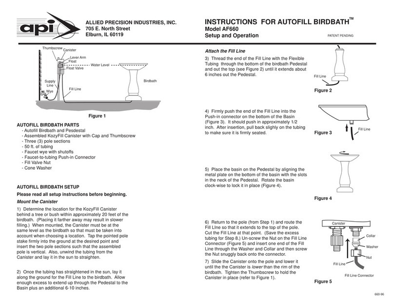 API AutoFill BirdBath AF660 instructions