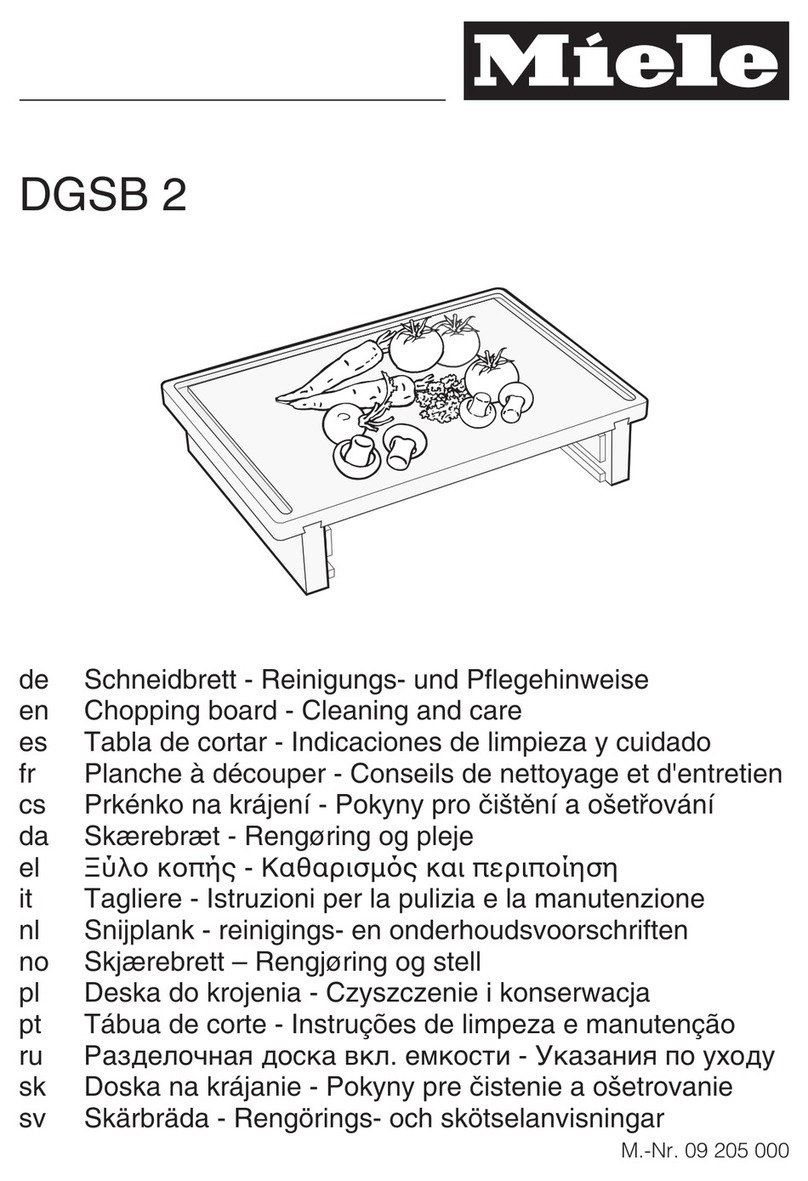 Miele DGSB 2 Cleaning and care