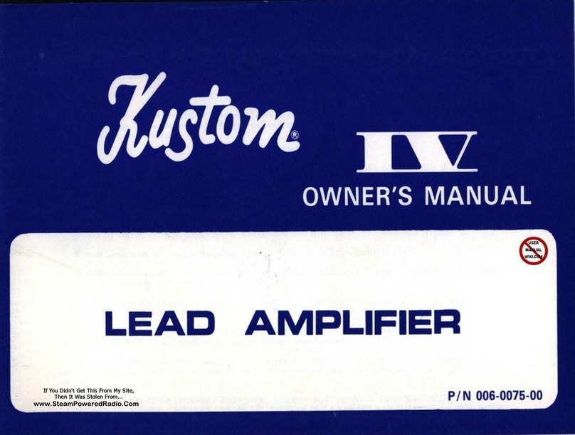 Kustom IV Lead owner's manual