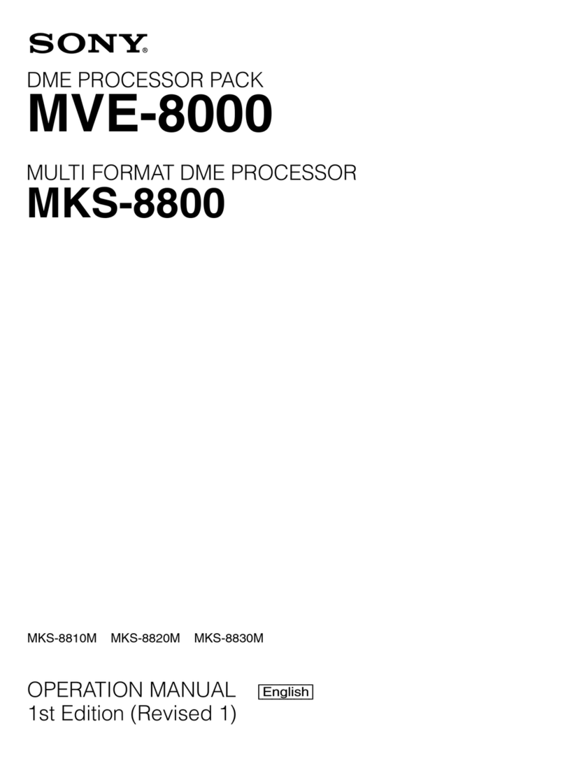 Sony MVE-8000 Operation manual