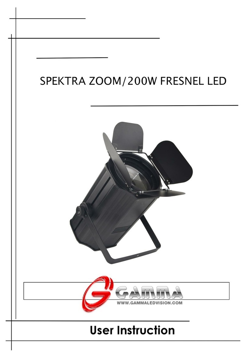 Gamma+ SPEKTRA ZOOM/200W FRESNEL LED User instruction