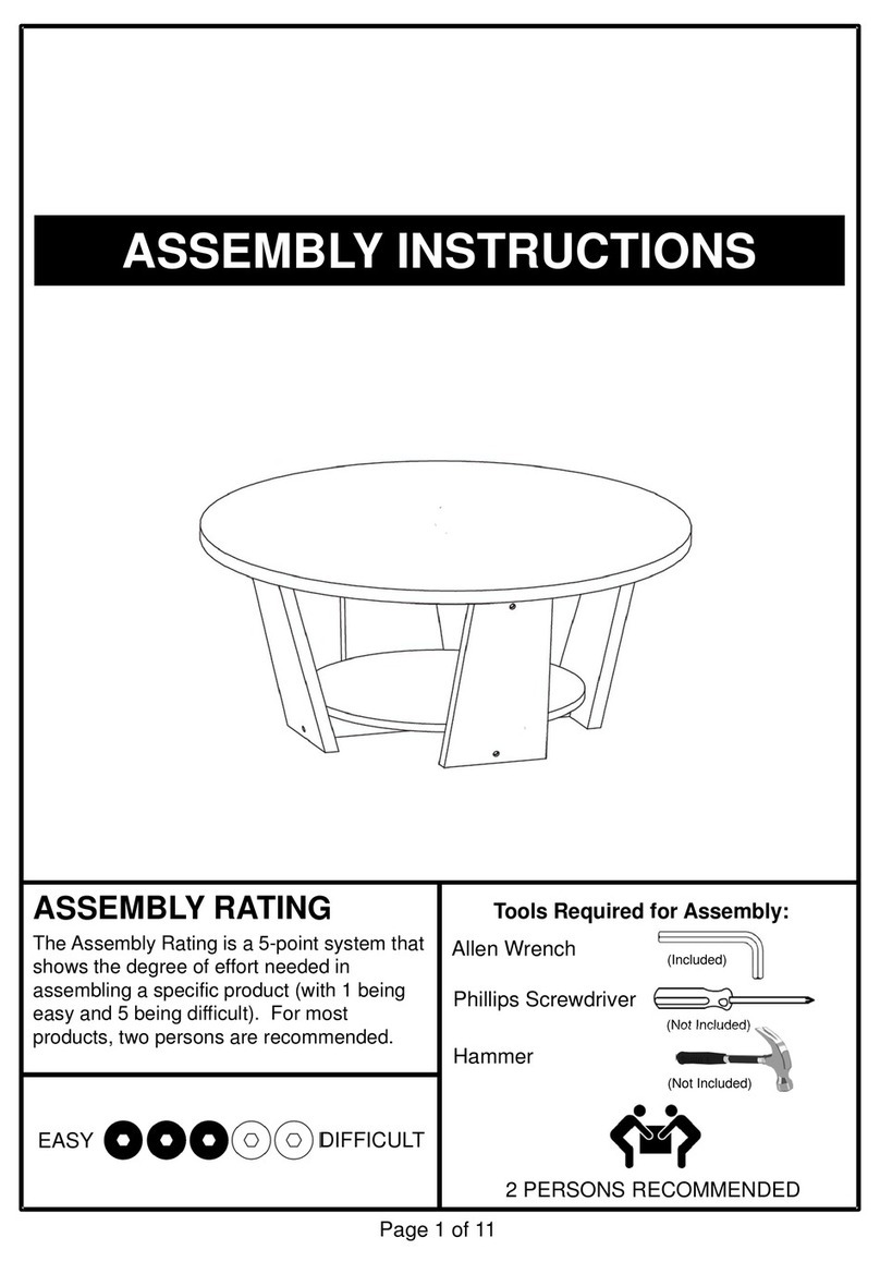 Furniture of America Perry Round Geometric Coffee Table YNJ-129-6 Assembly instructions Furniture of America Perry Round Geometric Coffee Table YNJ-129-6 Assembly instructions