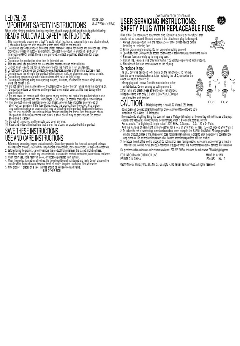 GE LED2W-C9a-75 User manual
