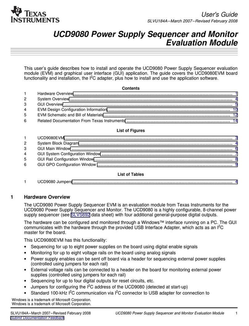 Texas Instruments UCD9080EVM User manual