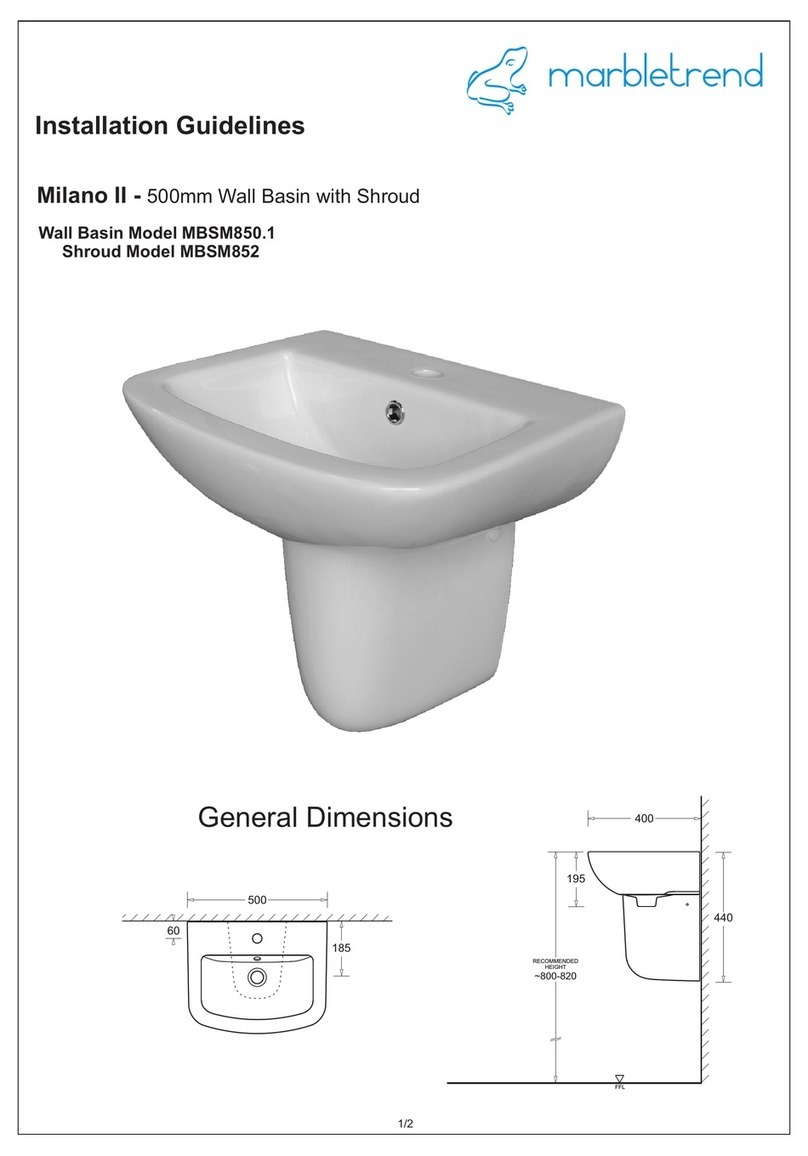Marbletrend Milano II MBSM850.1 Installation guidelines