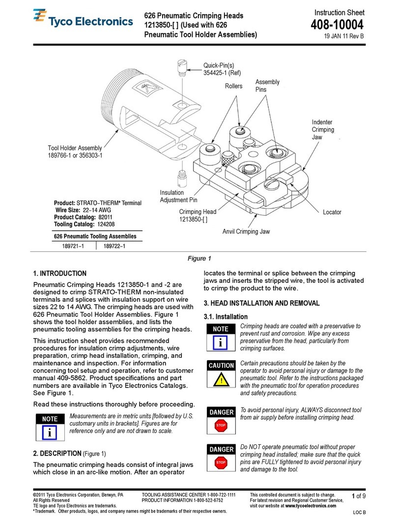 Tyco Electronics 1213850-1 User manual Tyco Electronics 1213850-1 User manual
