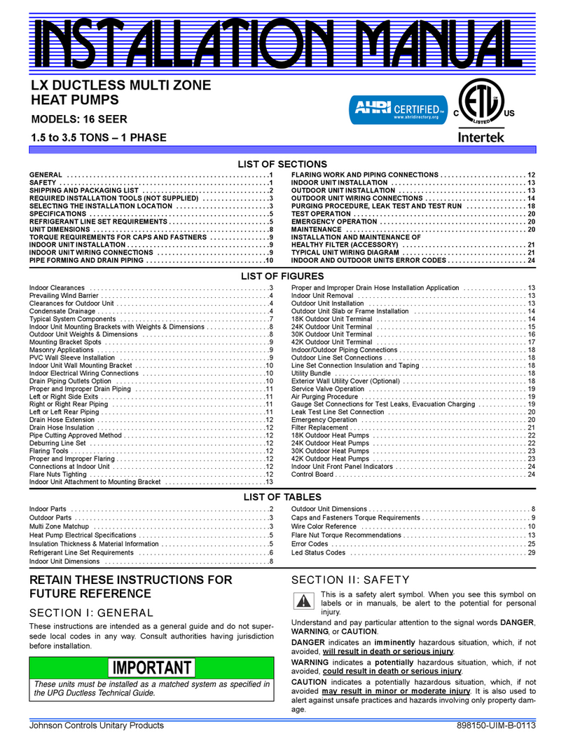 Johnson Controls DHPM09NWM42Q1 User manual Johnson Controls DHPM09NWM42Q1 User manual