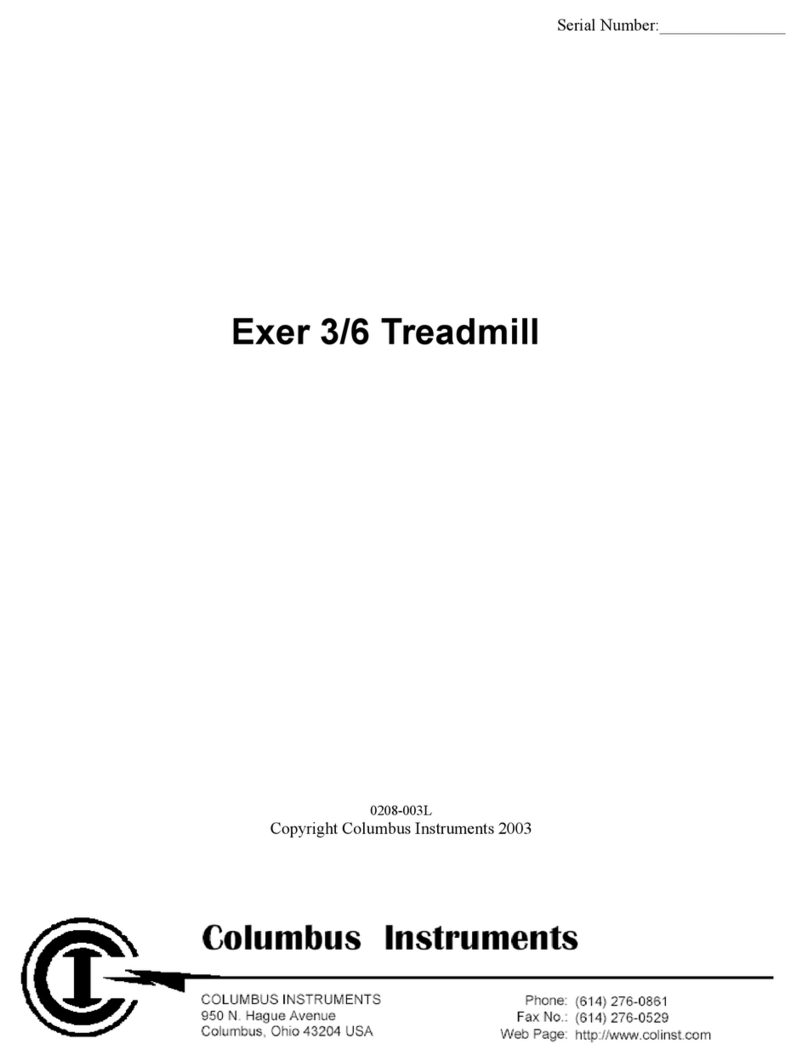 Columbus Instruments Exer 3/6 User manual
