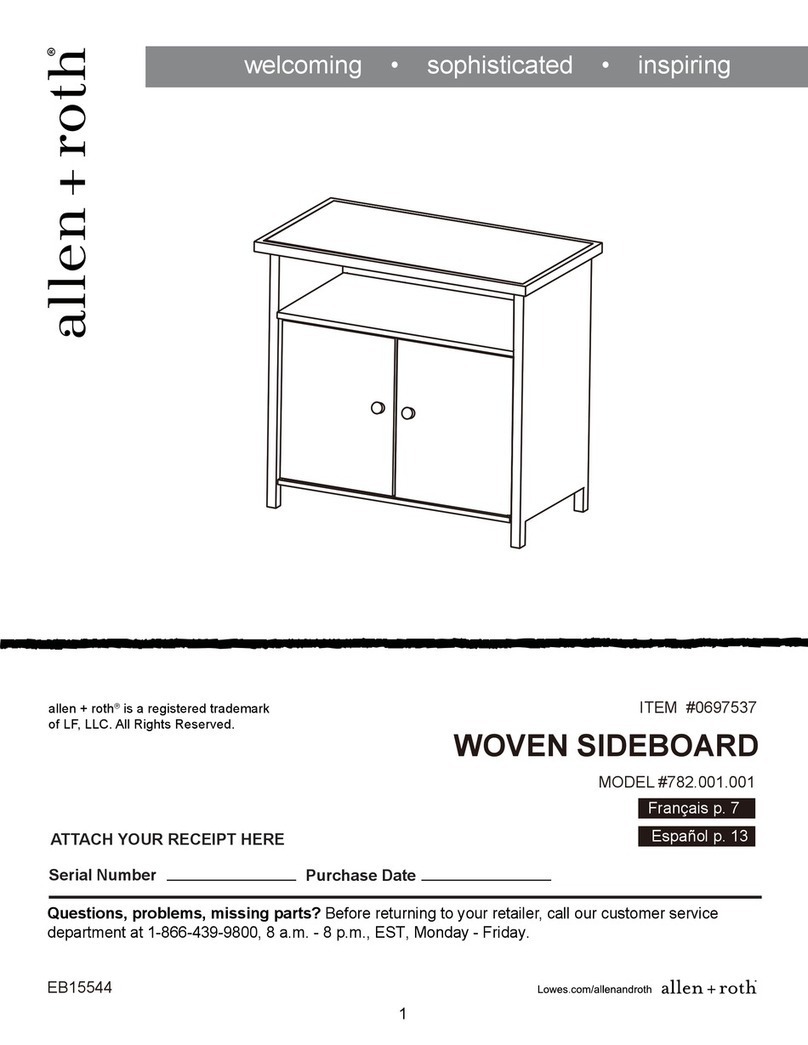 Allen + Roth 782.001.001 User manual